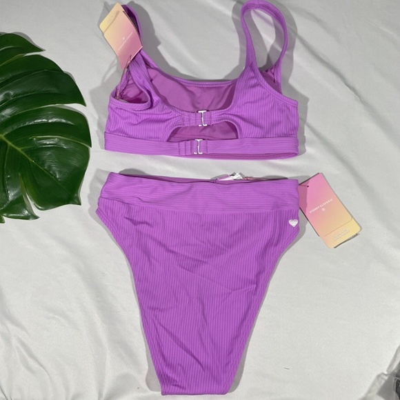 NWT Stoney Clover Lane x Target [ XS ] Bikini Top High Waist Ribbed‎ Bottom - Picture 8 of 14